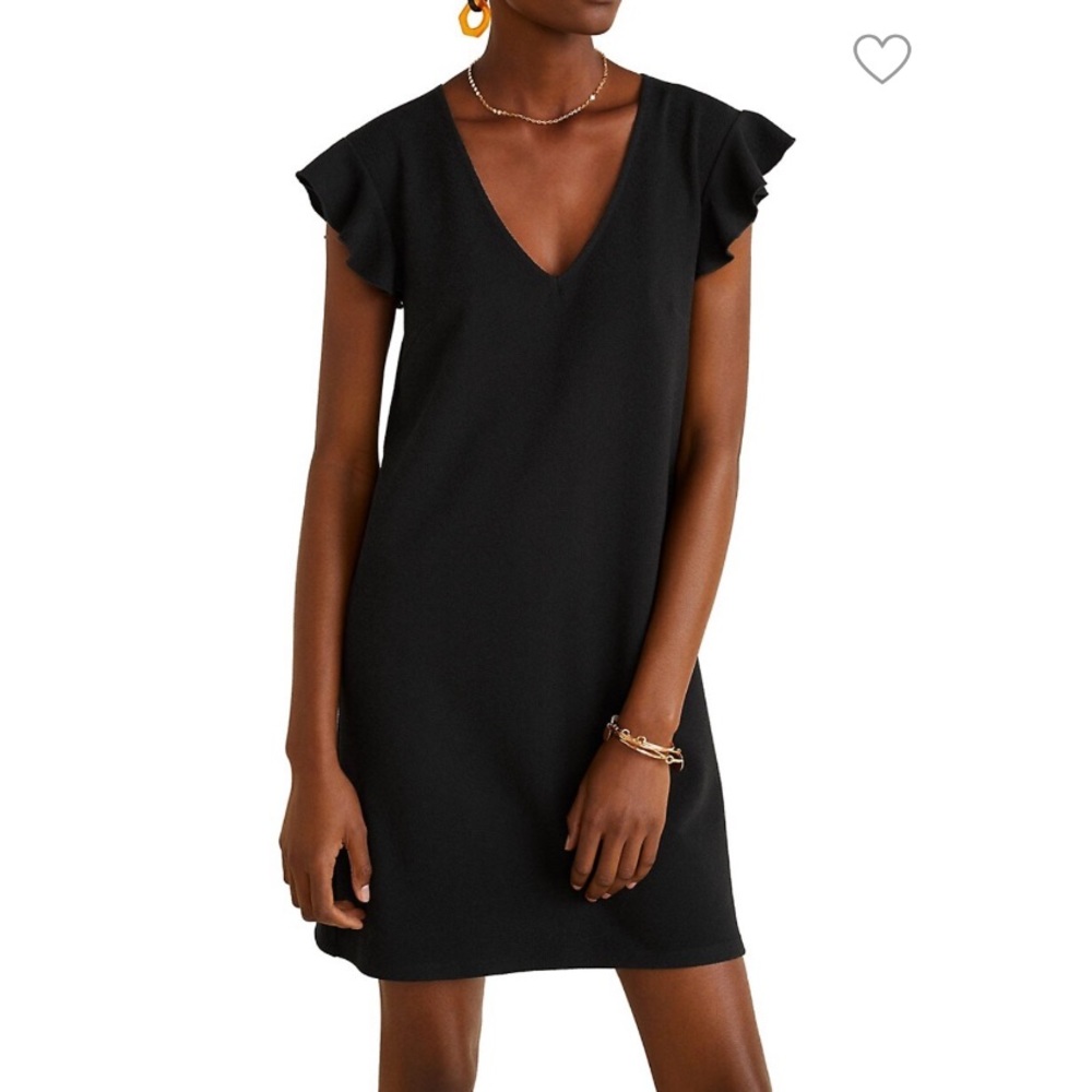 Mango Lolao Ruffled-Sleeve Shift Dress